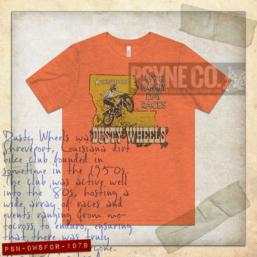 Dusty Wheels Shreveport Family Day Races 1978 Vintage Men's T-Shirt