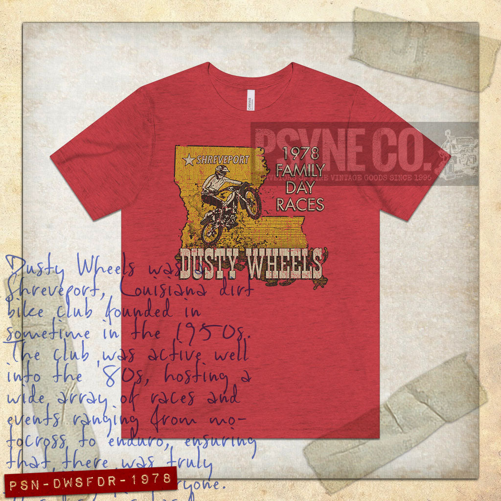 Dusty Wheels Shreveport Family Day Races 1978 Vintage Men's T-Shirt