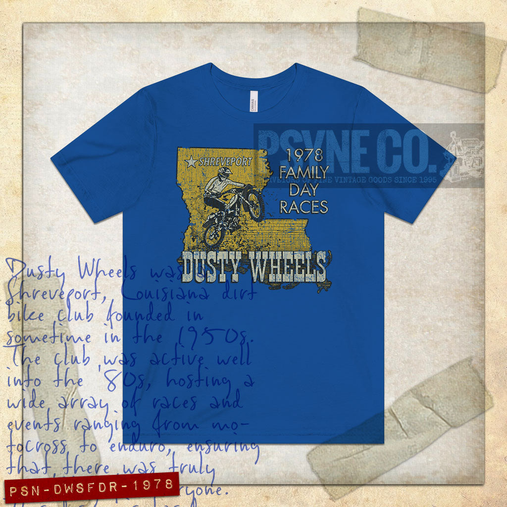 Dusty Wheels Shreveport Family Day Races 1978 Vintage Men's T-Shirt