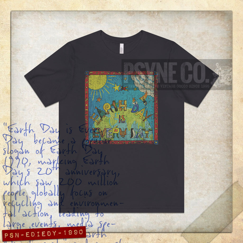 Earth Day is Every Day 1990 Vintage Men's T-Shirt