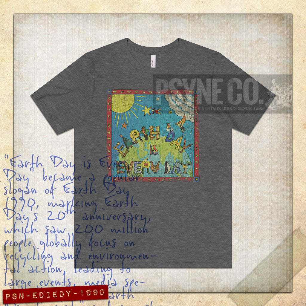 Earth Day is Every Day 1990 Vintage Men's T-Shirt