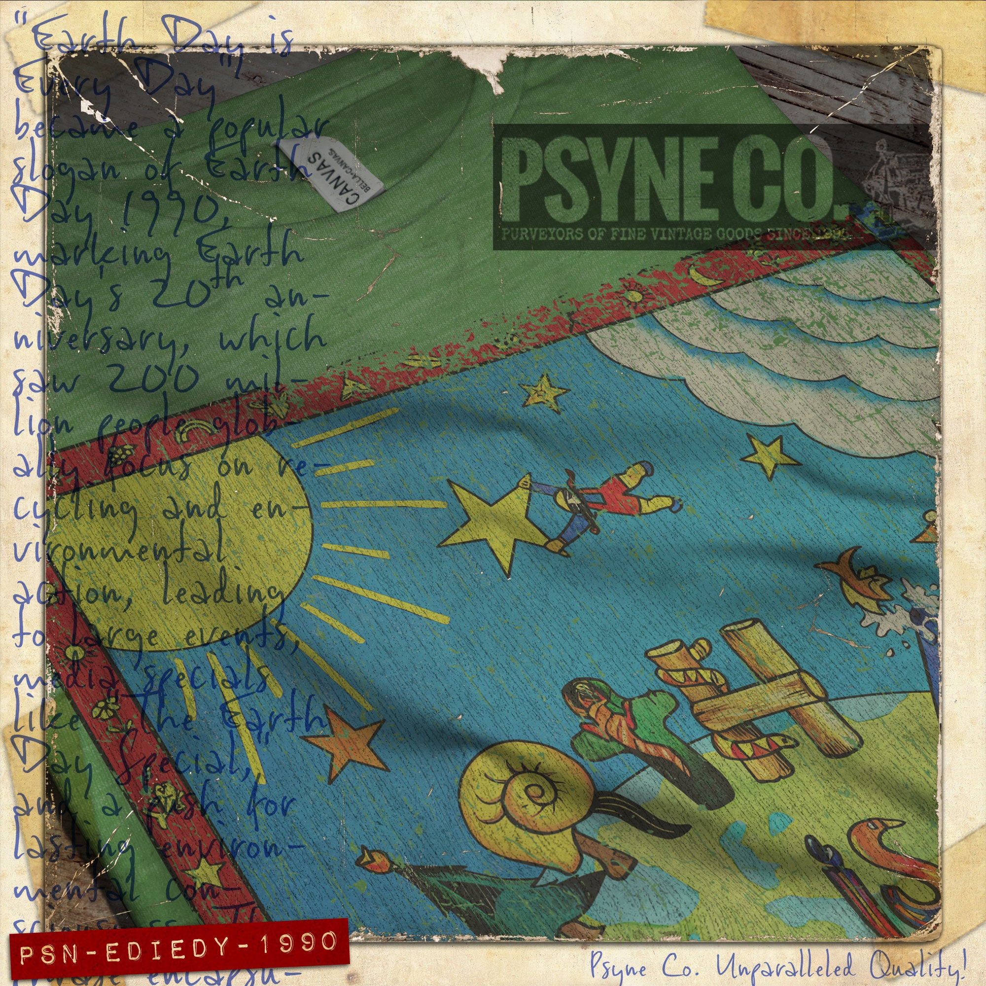 Earth Day is Every Day 1990 Vintage Men's T-Shirt