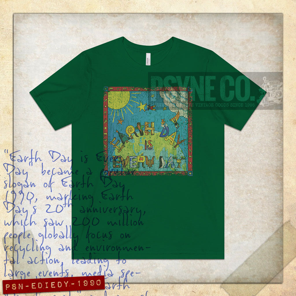 Earth Day is Every Day 1990 Vintage Men's T-Shirt