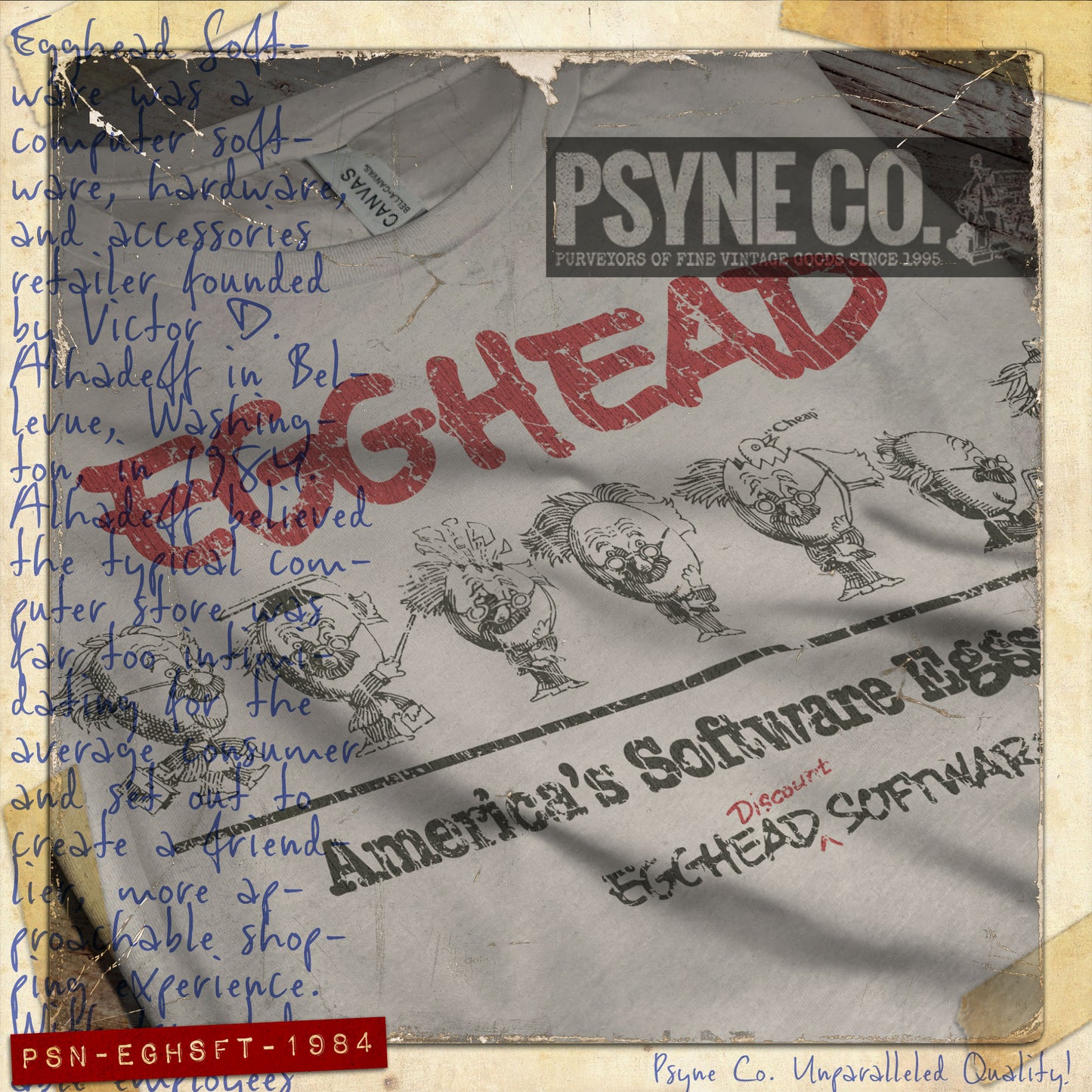 Egghead Software 1984 Vintage Men's T-Shirt