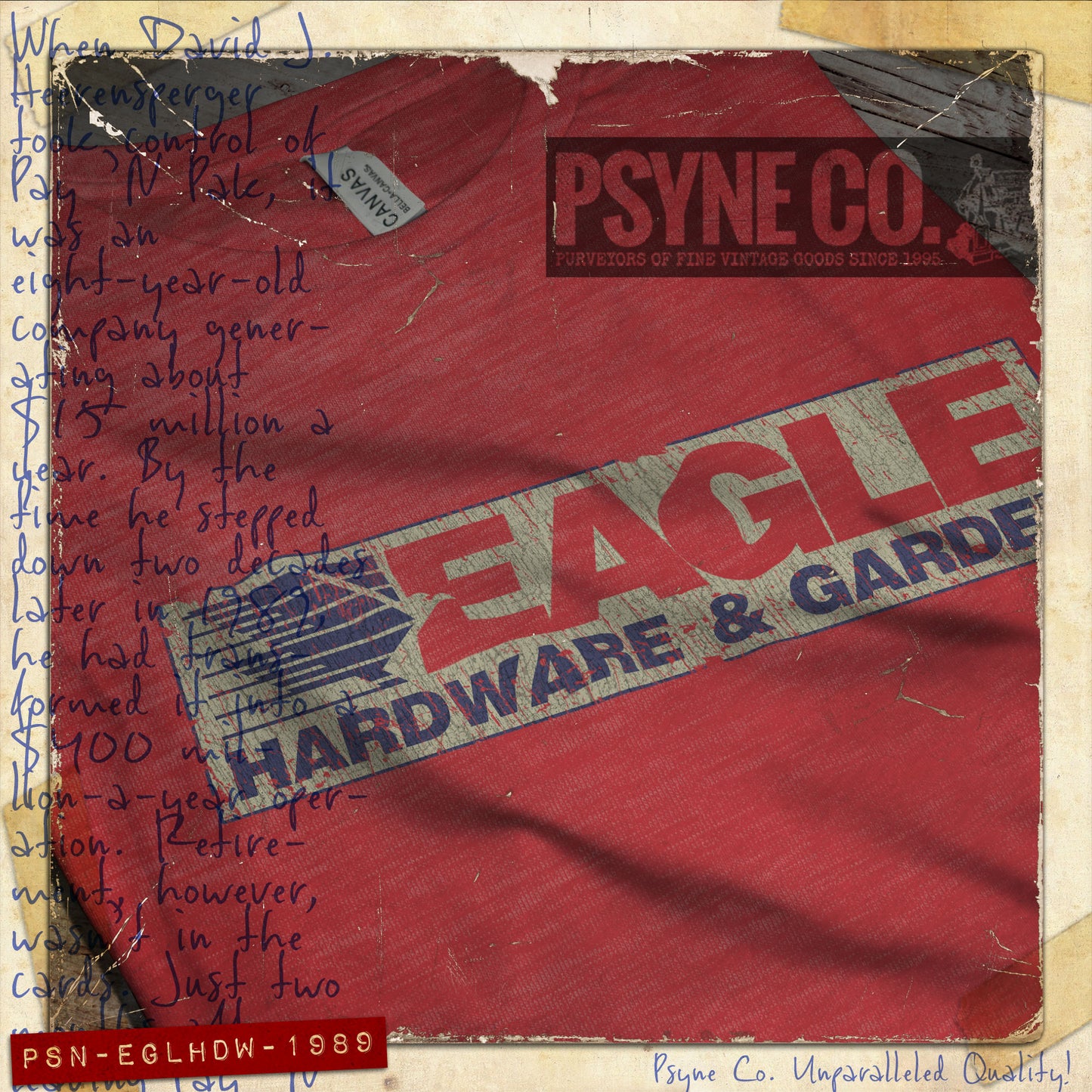 Eagle Hardware & Garden 1989 Vintage Men's T-Shirt
