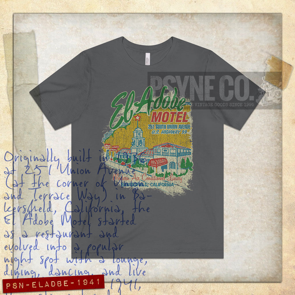 El Adobe Motel Bakersfield 1941 Vintage Men's T-Shirt