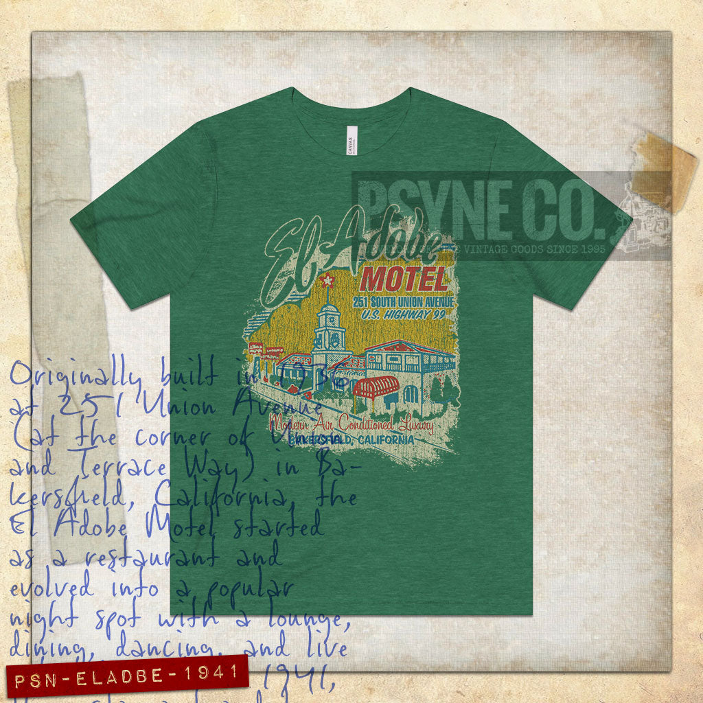 El Adobe Motel Bakersfield 1941 Vintage Men's T-Shirt