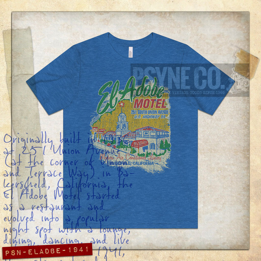 El Adobe Motel Bakersfield 1941 Vintage Men's T-Shirt