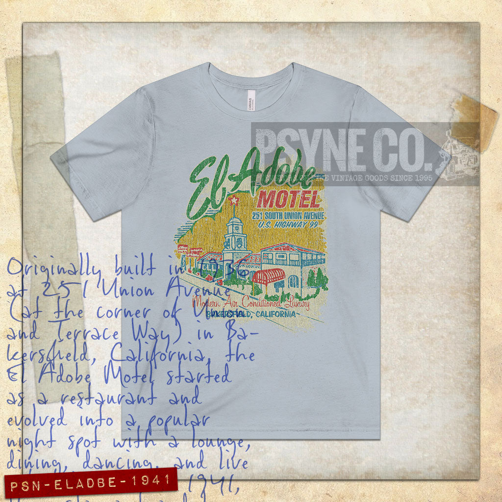 El Adobe Motel Bakersfield 1941 Vintage Men's T-Shirt