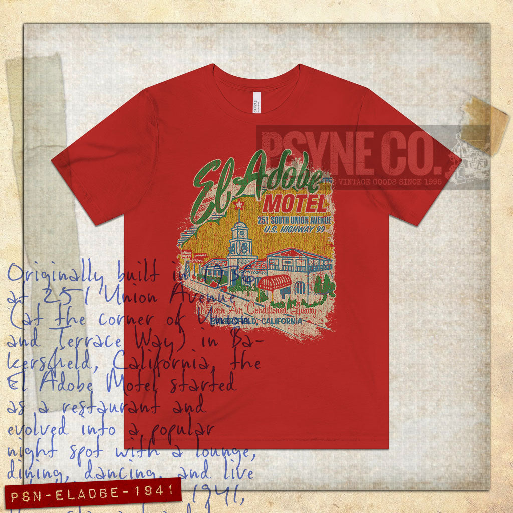 El Adobe Motel Bakersfield 1941 Vintage Men's T-Shirt