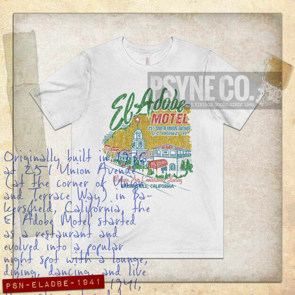 El Adobe Motel Bakersfield 1941 Vintage Men's T-Shirt