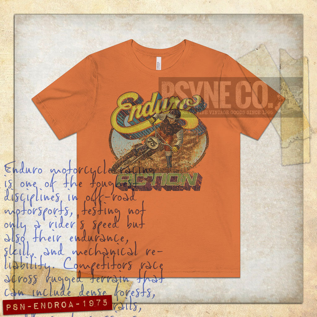 Enduro Action 1975 Vintage Men’s T-Shirt