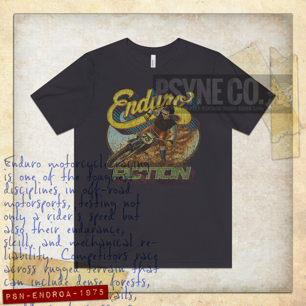 Enduro Action 1975 Vintage Men’s T-Shirt