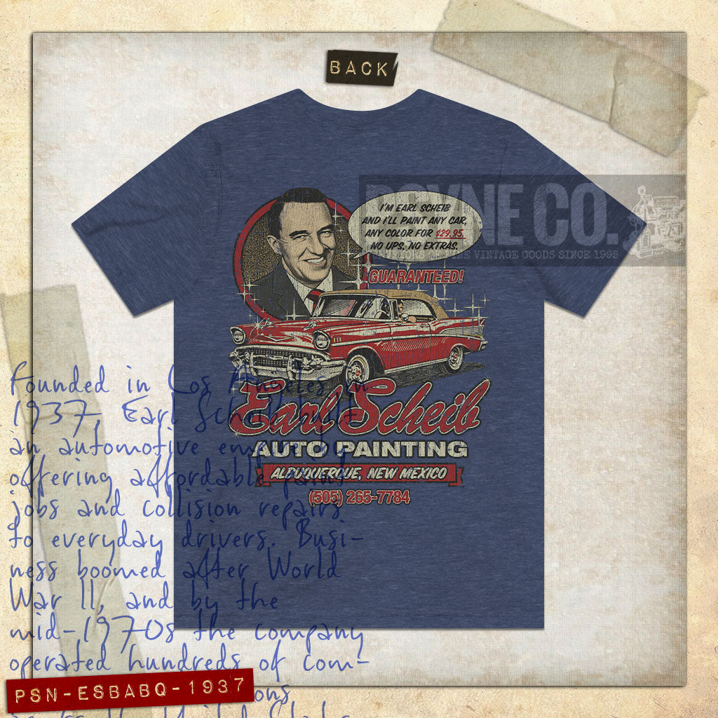 Earl Scheib Albuquerque 1937 F/B Vintage Men's T-Shirt
