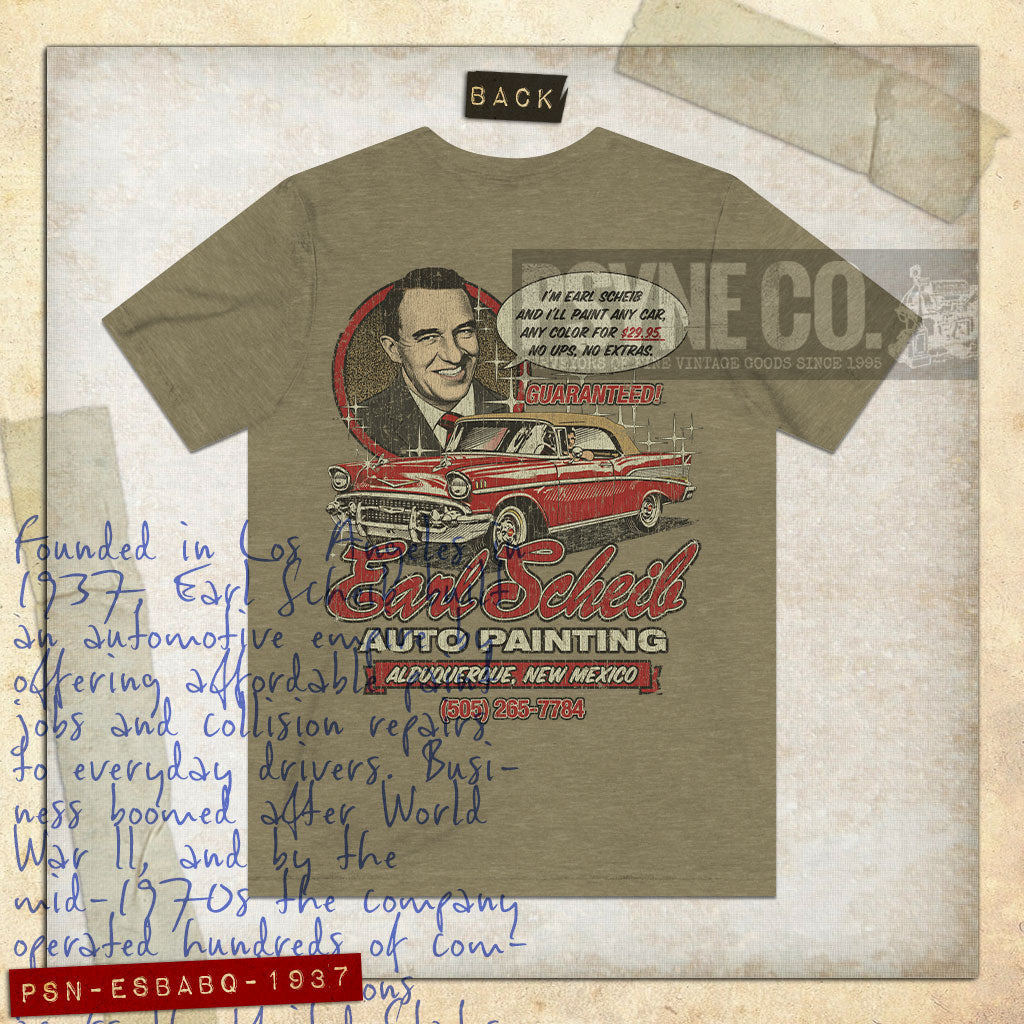 Earl Scheib Albuquerque 1937 F/B Vintage Men's T-Shirt