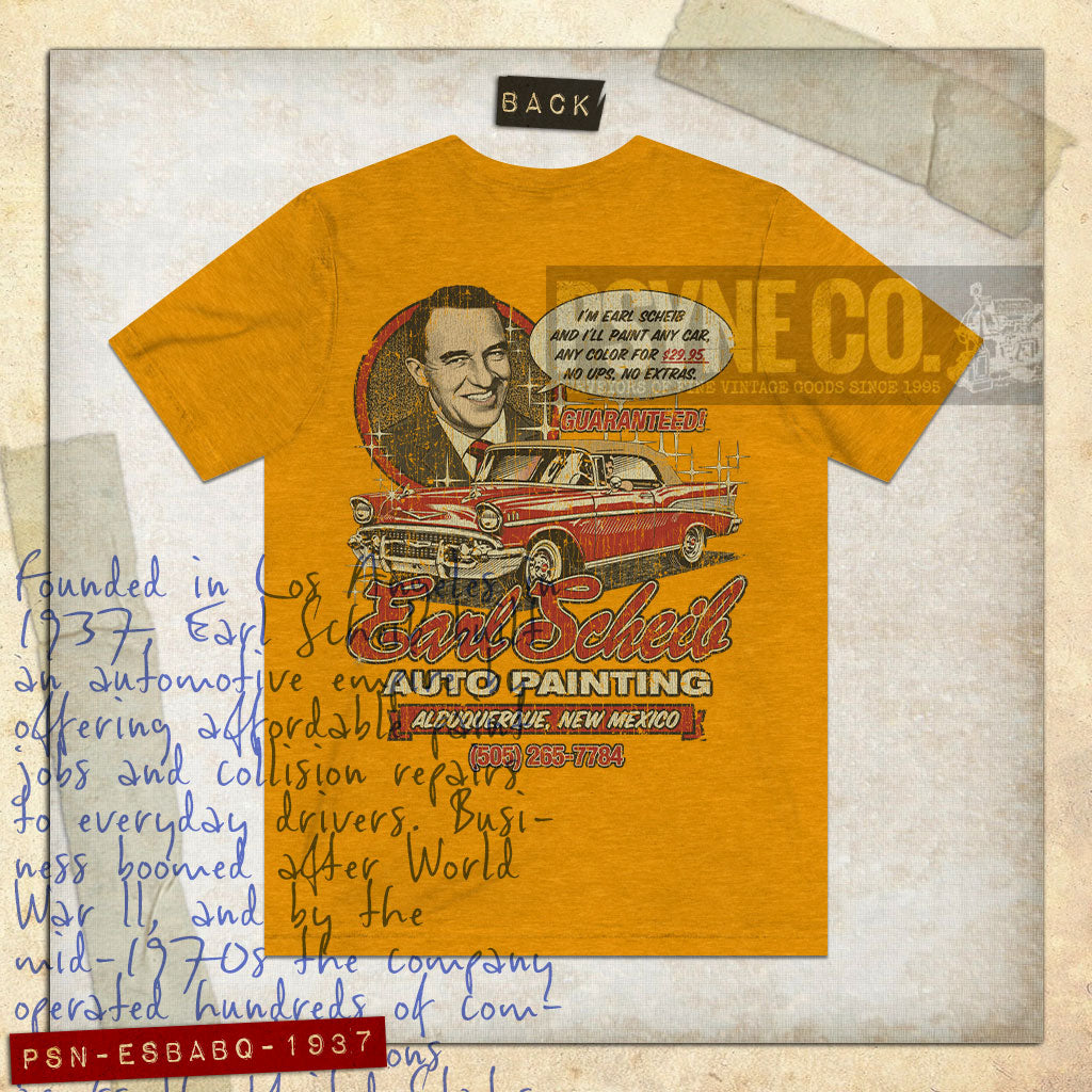 Earl Scheib Albuquerque 1937 F/B Vintage Men's T-Shirt