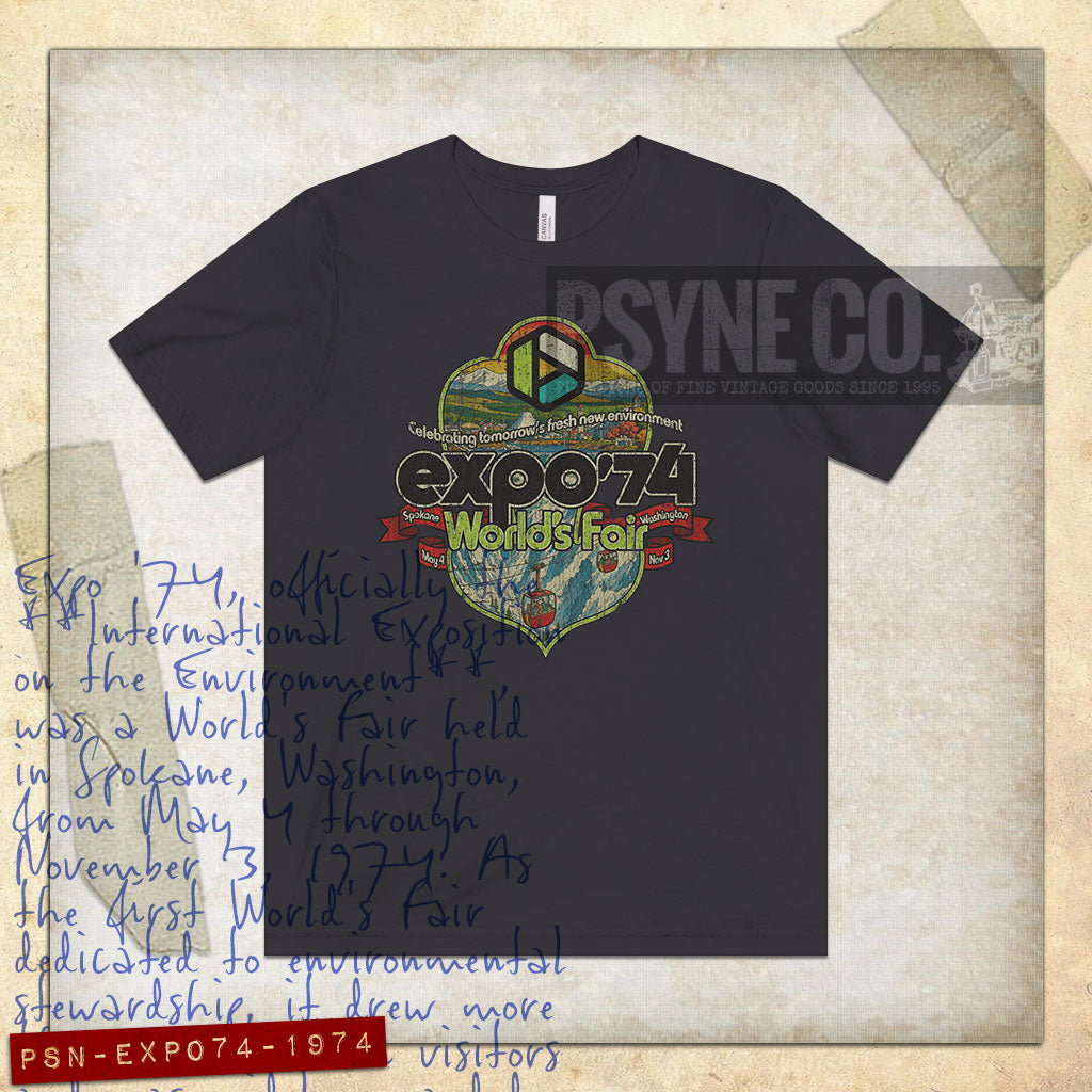 Expo 74 World's Fair Crest 1974 Vintage Men’s T-Shirt