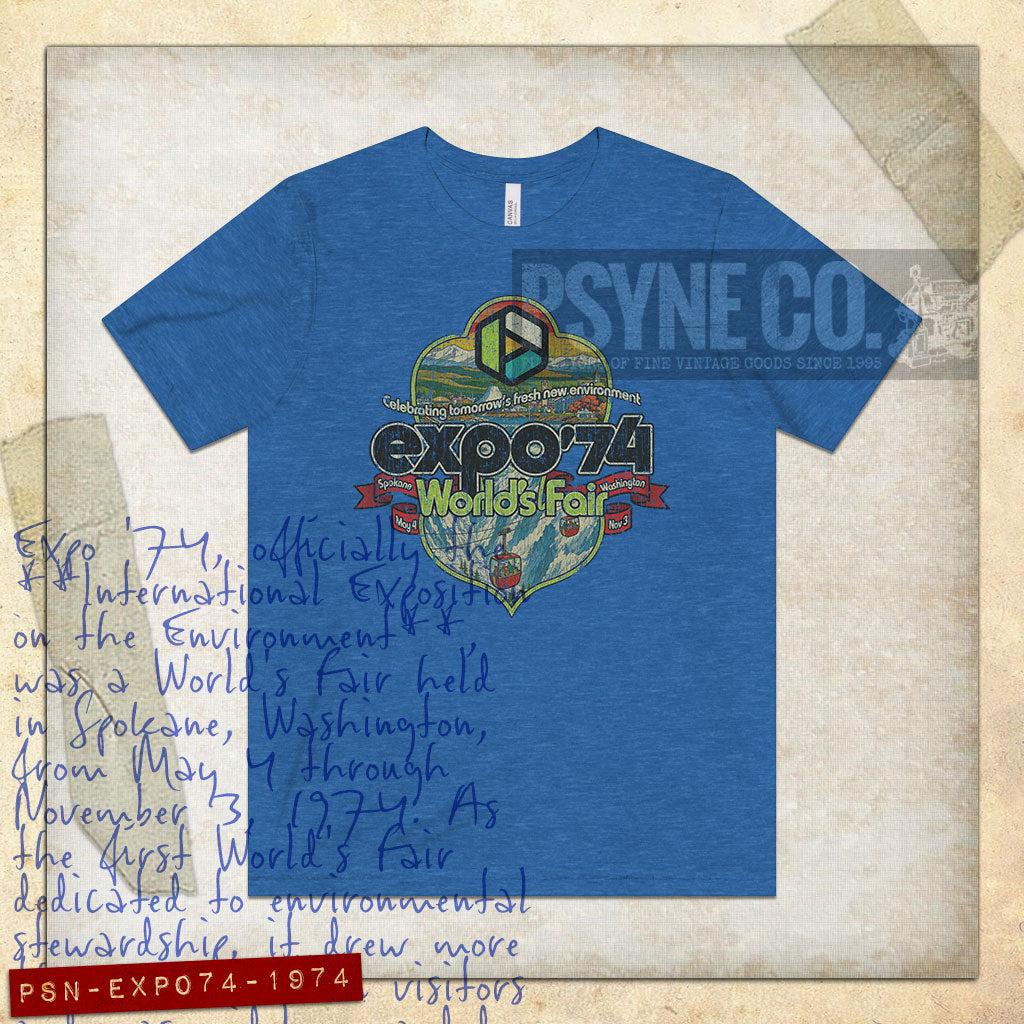 Expo 74 World's Fair Crest 1974 Vintage Men’s T-Shirt
