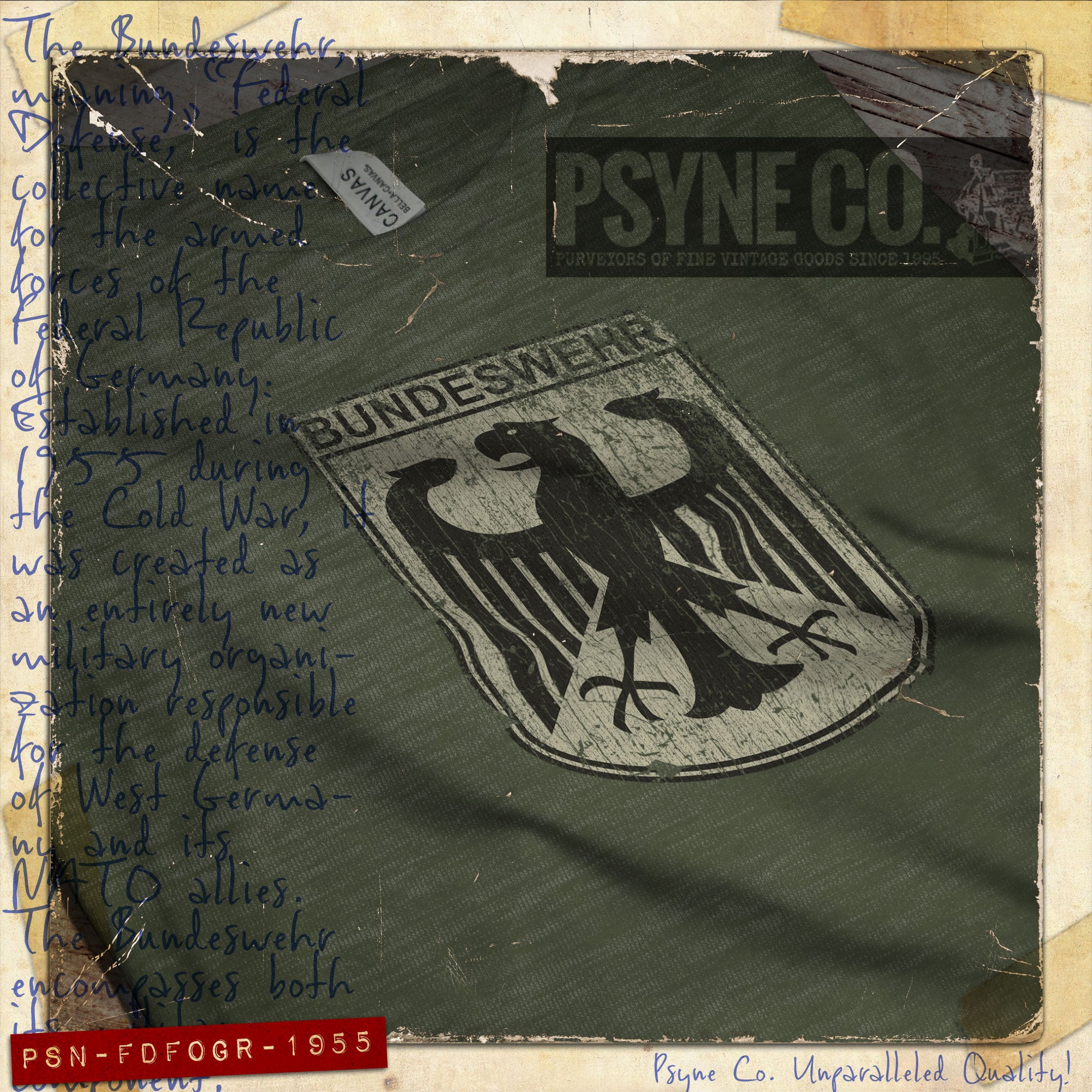 Federal Defense Forces of Germany 1955 Vintage Men's T-Shirt