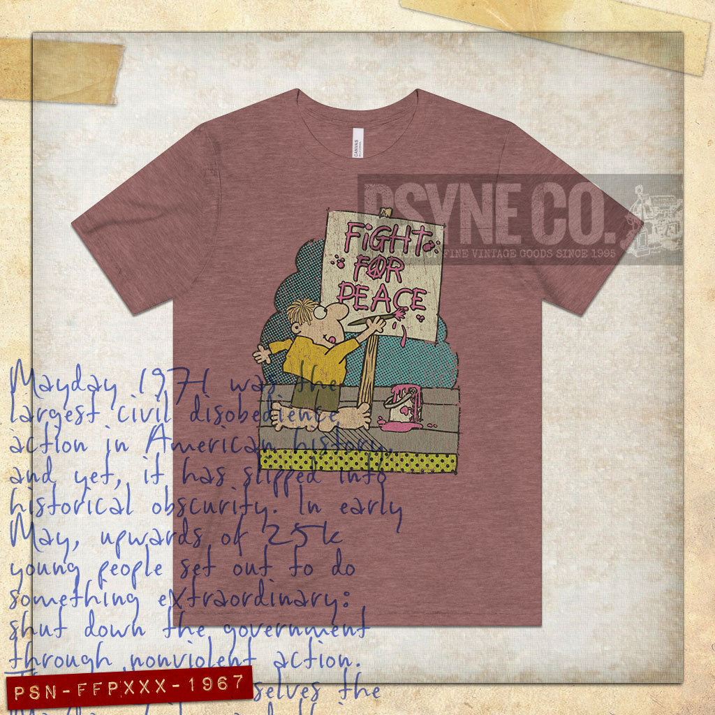 Fight For Peace 1971 Vintage Men's T-Shirt