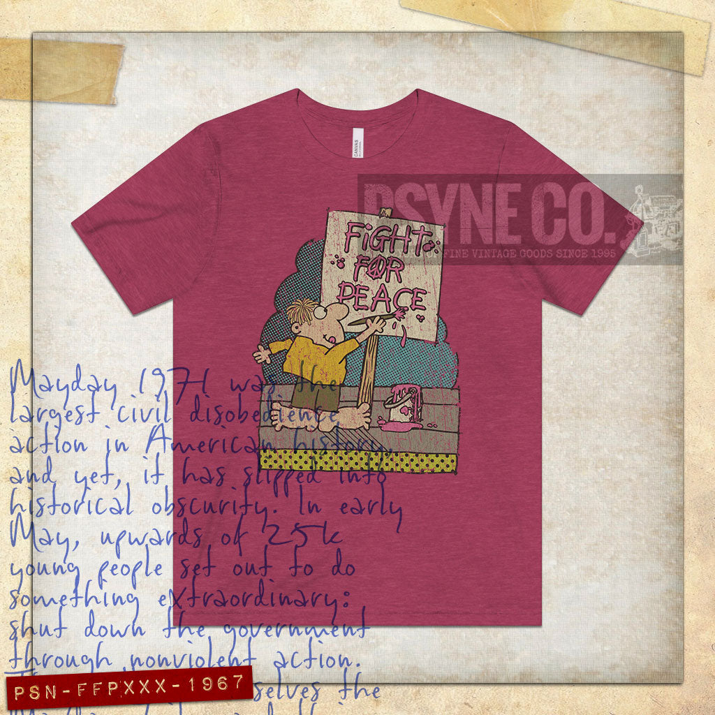 Fight For Peace 1971 Vintage Men's T-Shirt