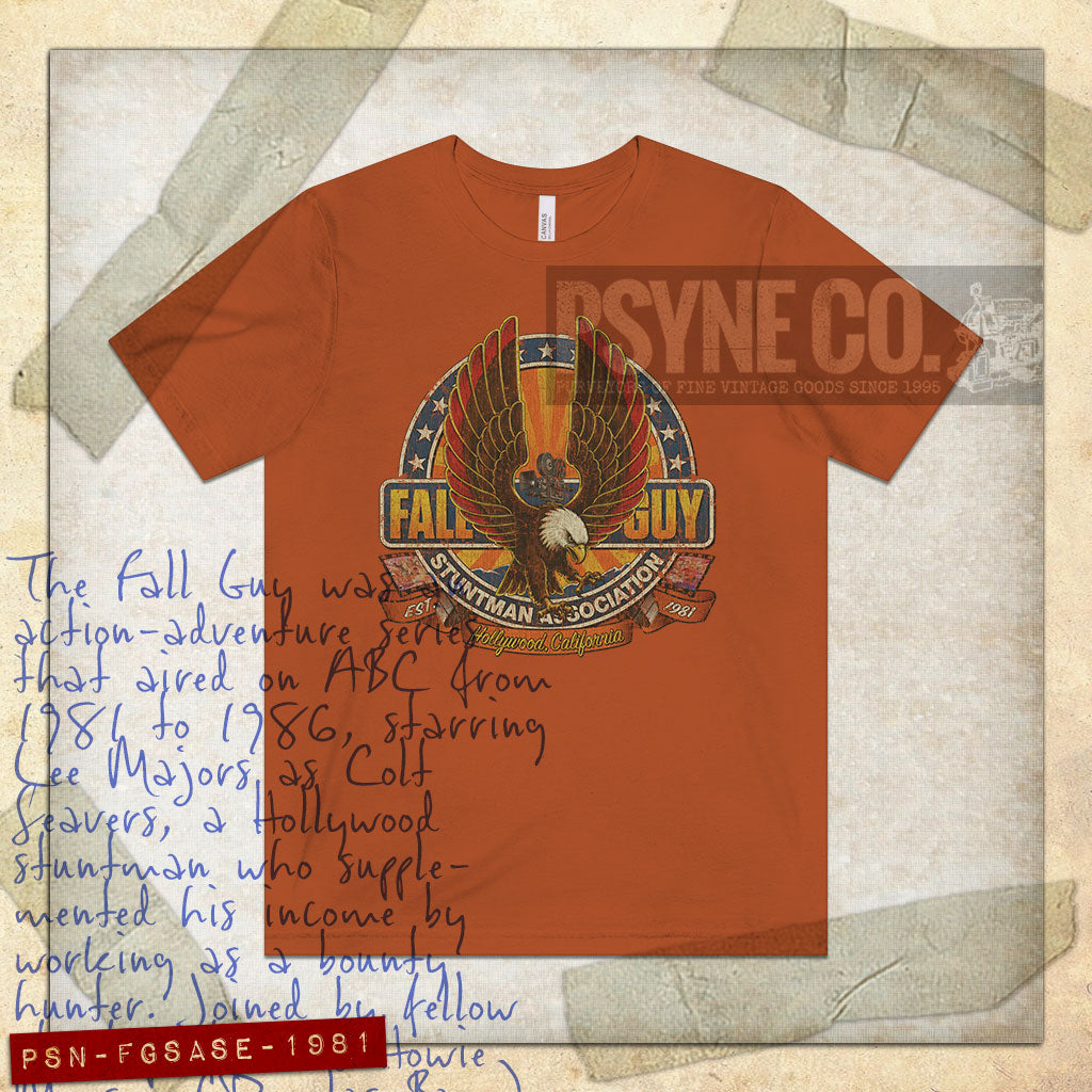 Fall Guy Stuntman Assoc. Screaming Eagle 1981 Vintage Men’s T-Shirt