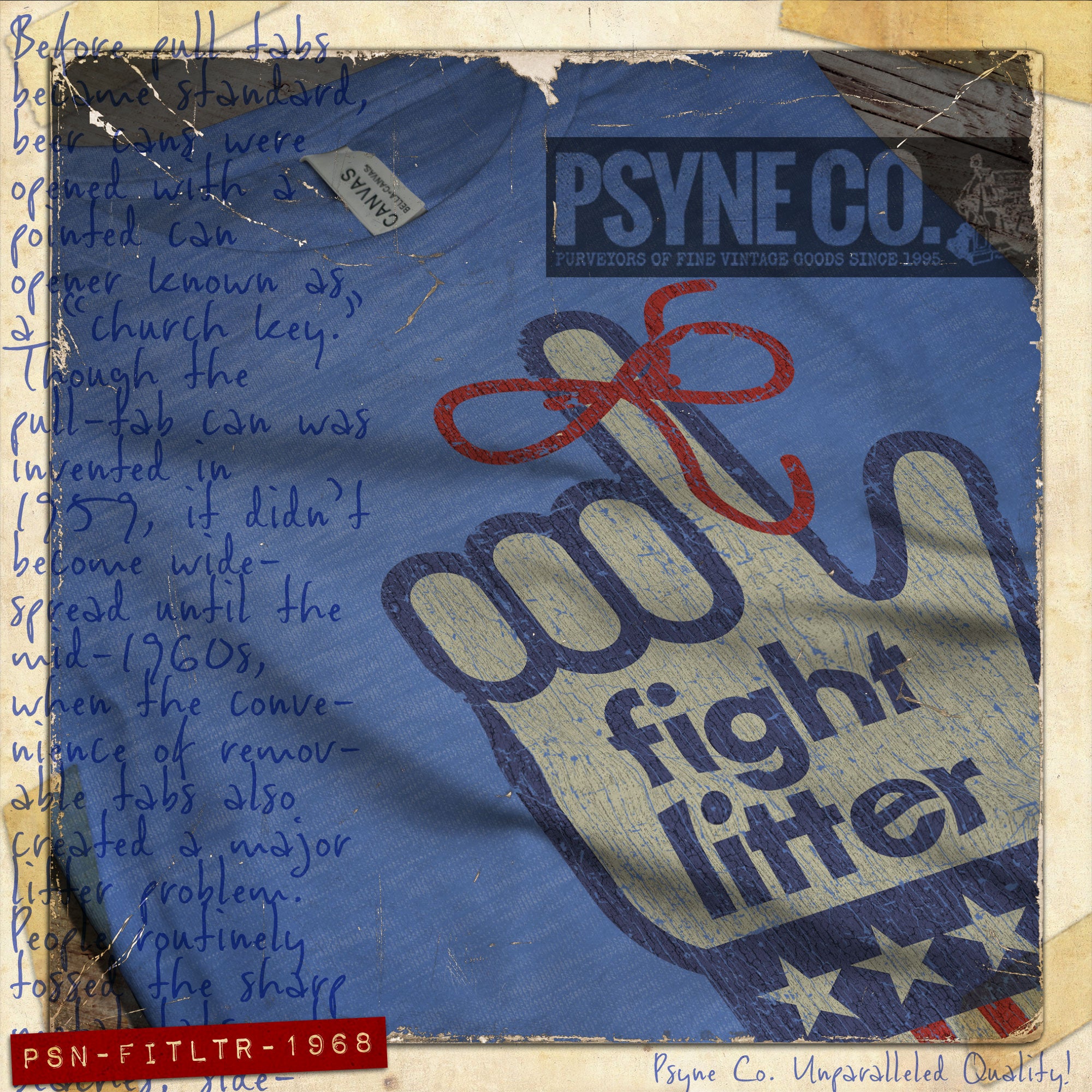 Fight Litter 1968 Vintage Men's T-Shirt