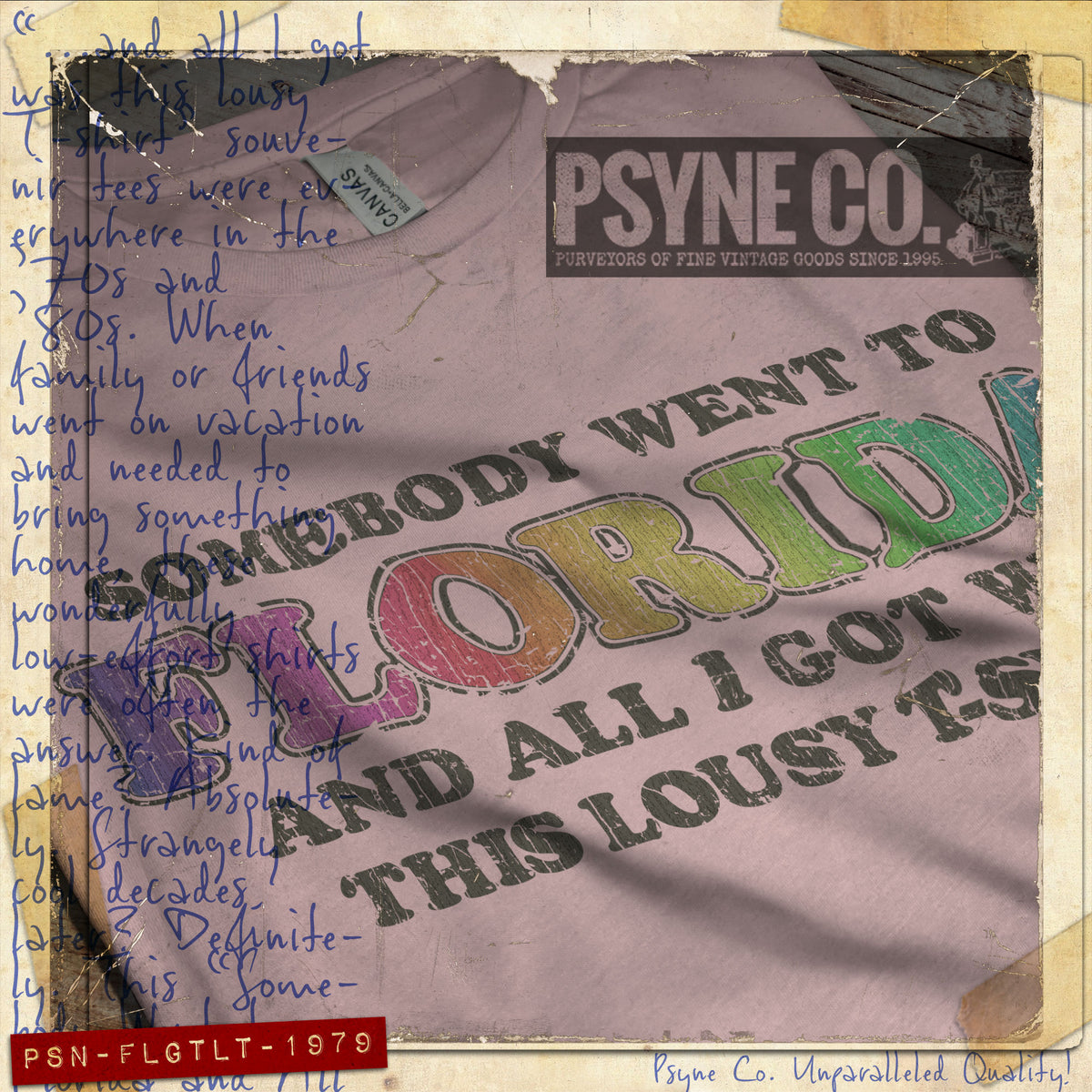 Somebody Went To Florida And All I Got Was This Lousy T-Shirt 1979 Vintage Men's T-Shirt