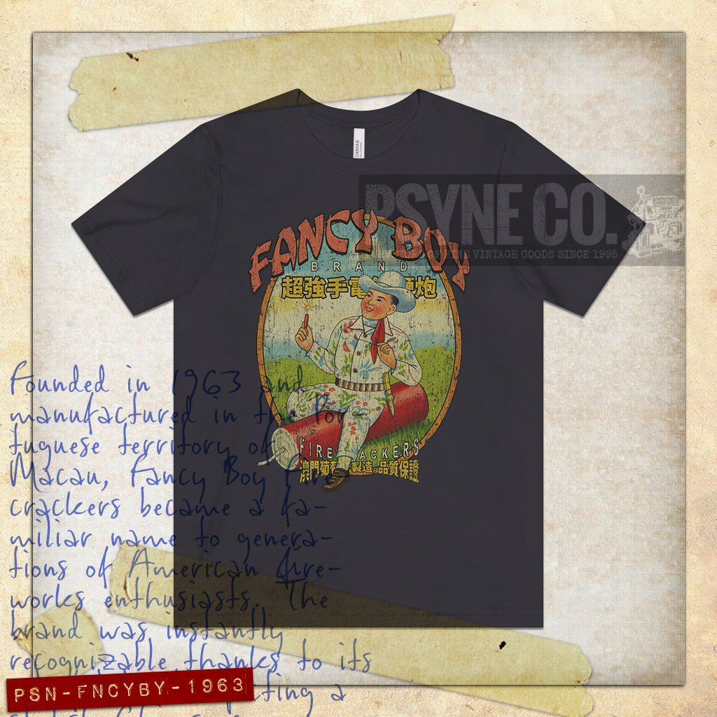 Fancy Boy Firecrackers 1963 Vintage Men’s T-Shirt