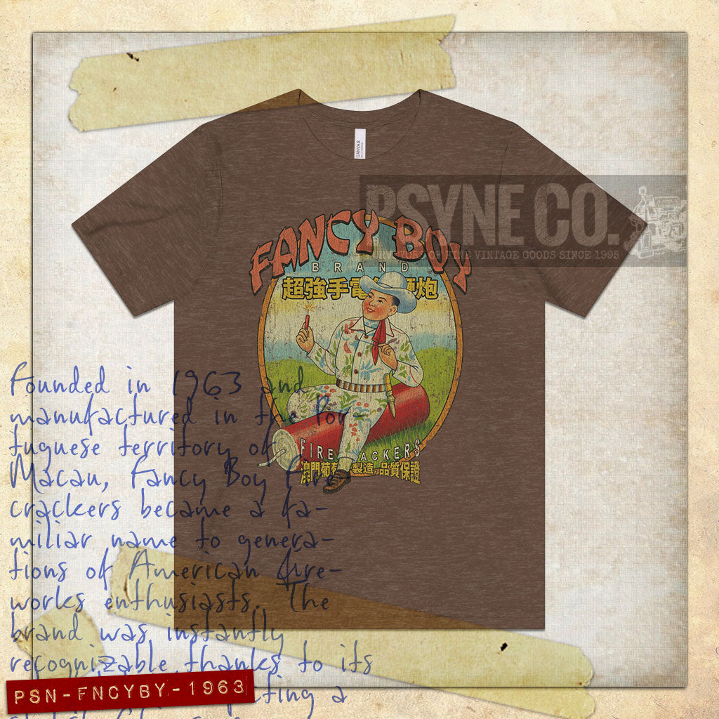 Fancy Boy Firecrackers 1963 Vintage Men’s T-Shirt