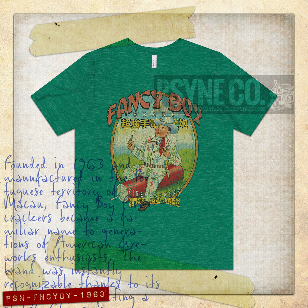 Fancy Boy Firecrackers 1963 Vintage Men’s T-Shirt