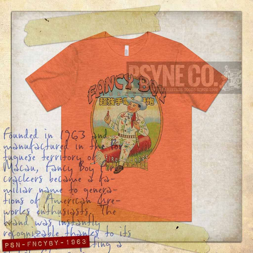 Fancy Boy Firecrackers 1963 Vintage Men’s T-Shirt