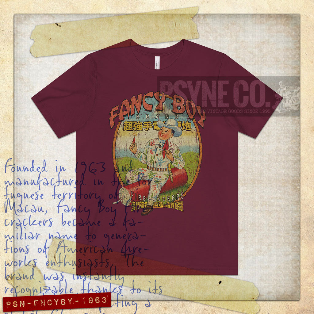 Fancy Boy Firecrackers 1963 Vintage Men’s T-Shirt