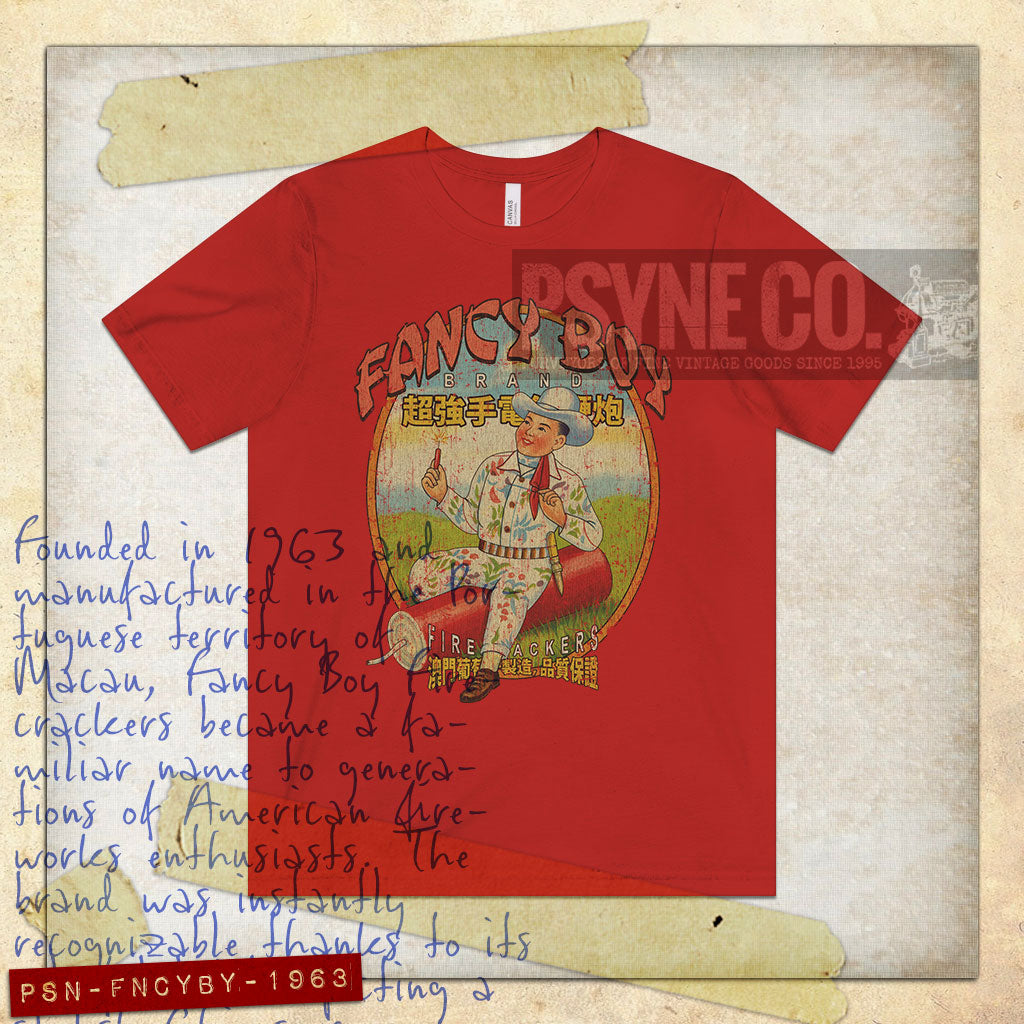 Fancy Boy Firecrackers 1963 Vintage Men’s T-Shirt