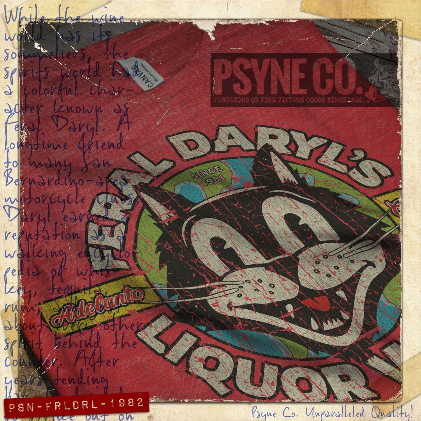 Feral Daryl’s Liquor World 1982 Vintage Men’s T-Shirt