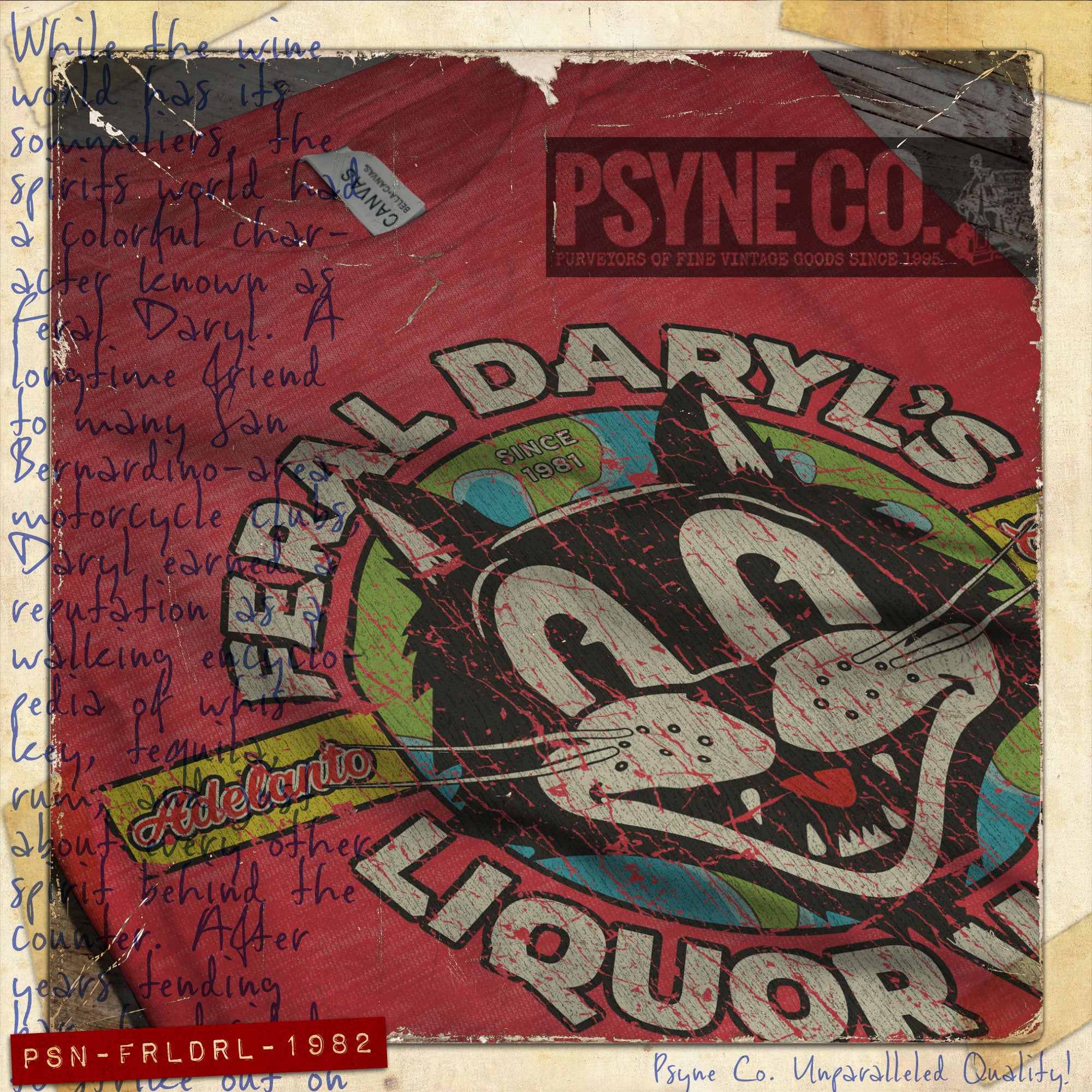 Feral Daryl’s Liquor World 1982 Vintage Men’s T-Shirt