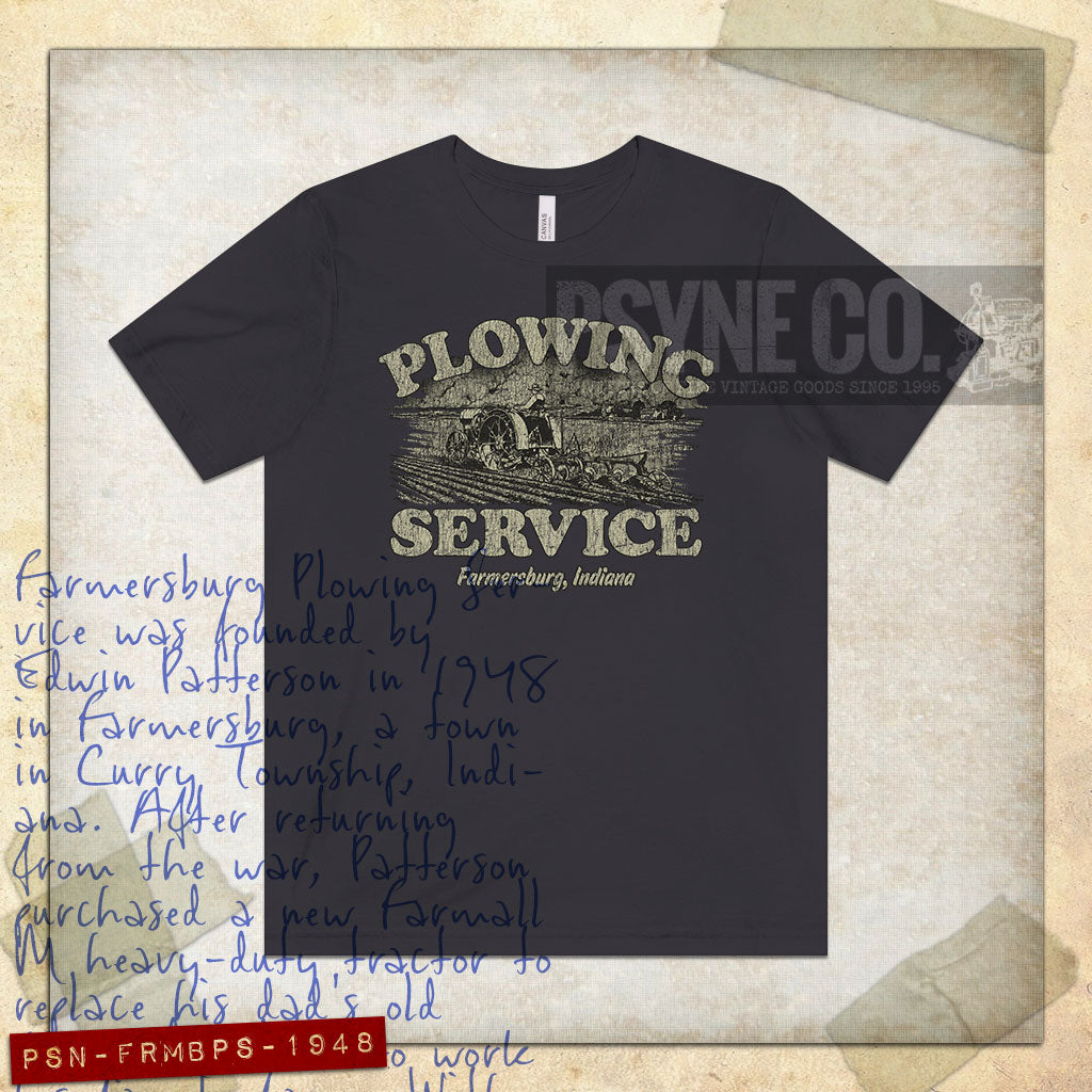 Farmersburg Plowing Service 1948 Vintage Men's T-Shirt