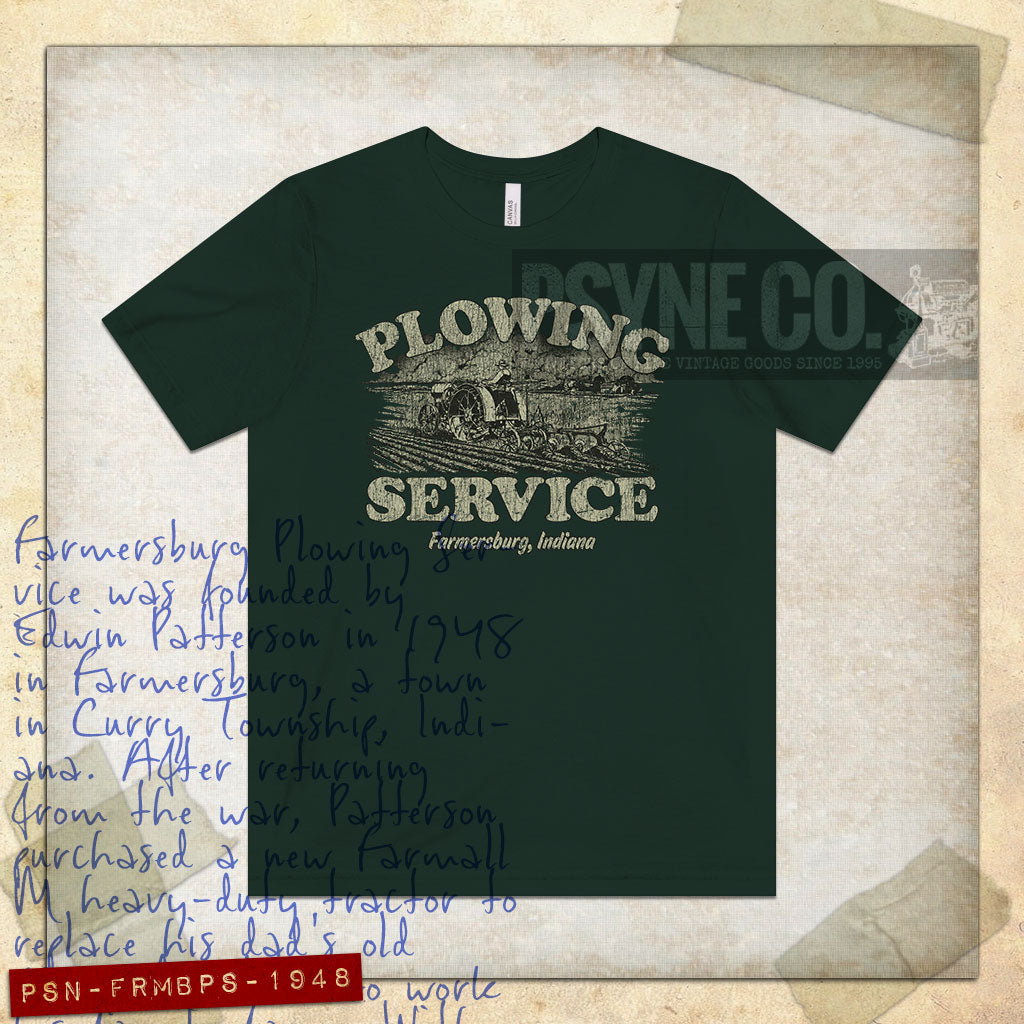 Farmersburg Plowing Service 1948 Vintage Men's T-Shirt