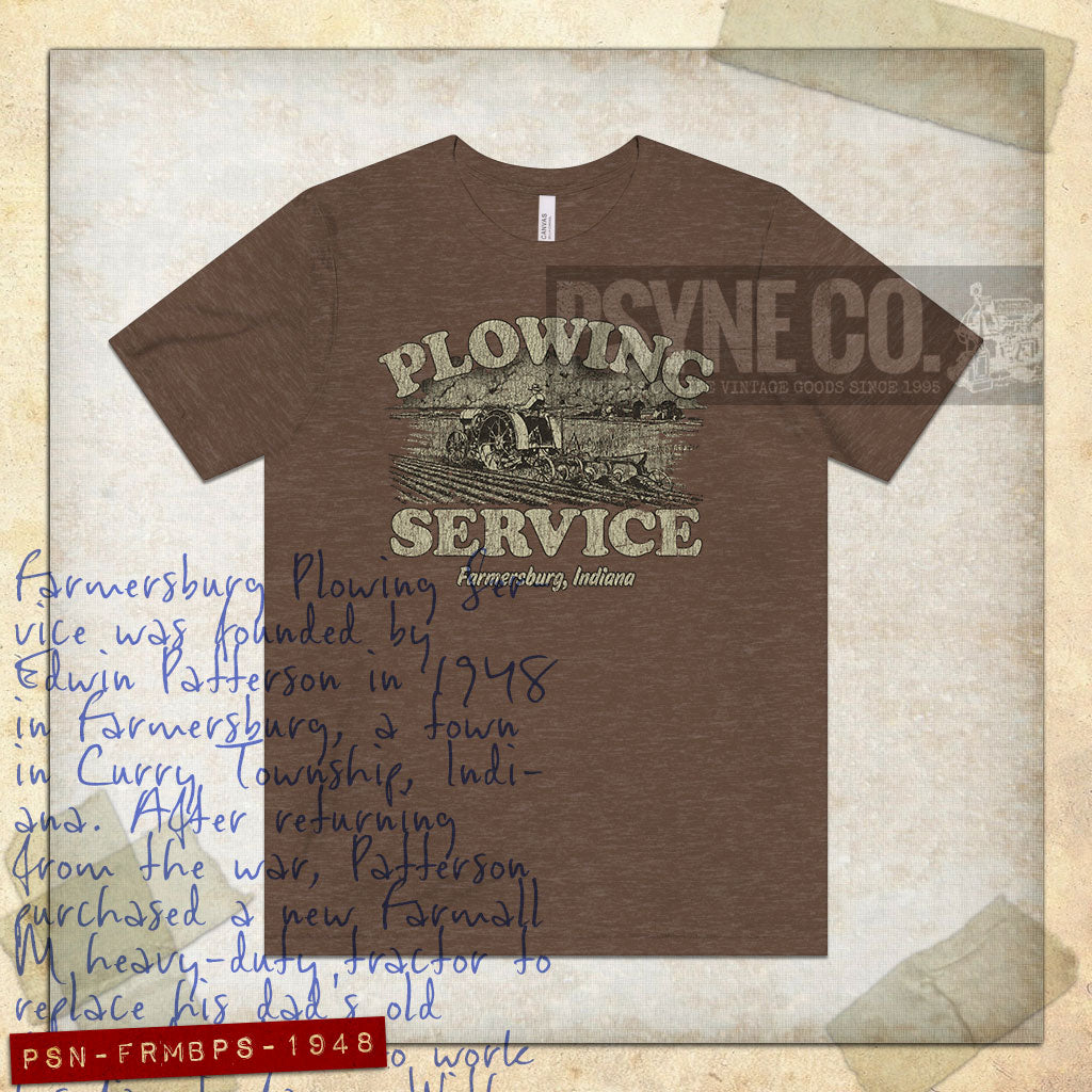 Farmersburg Plowing Service 1948 Vintage Men's T-Shirt
