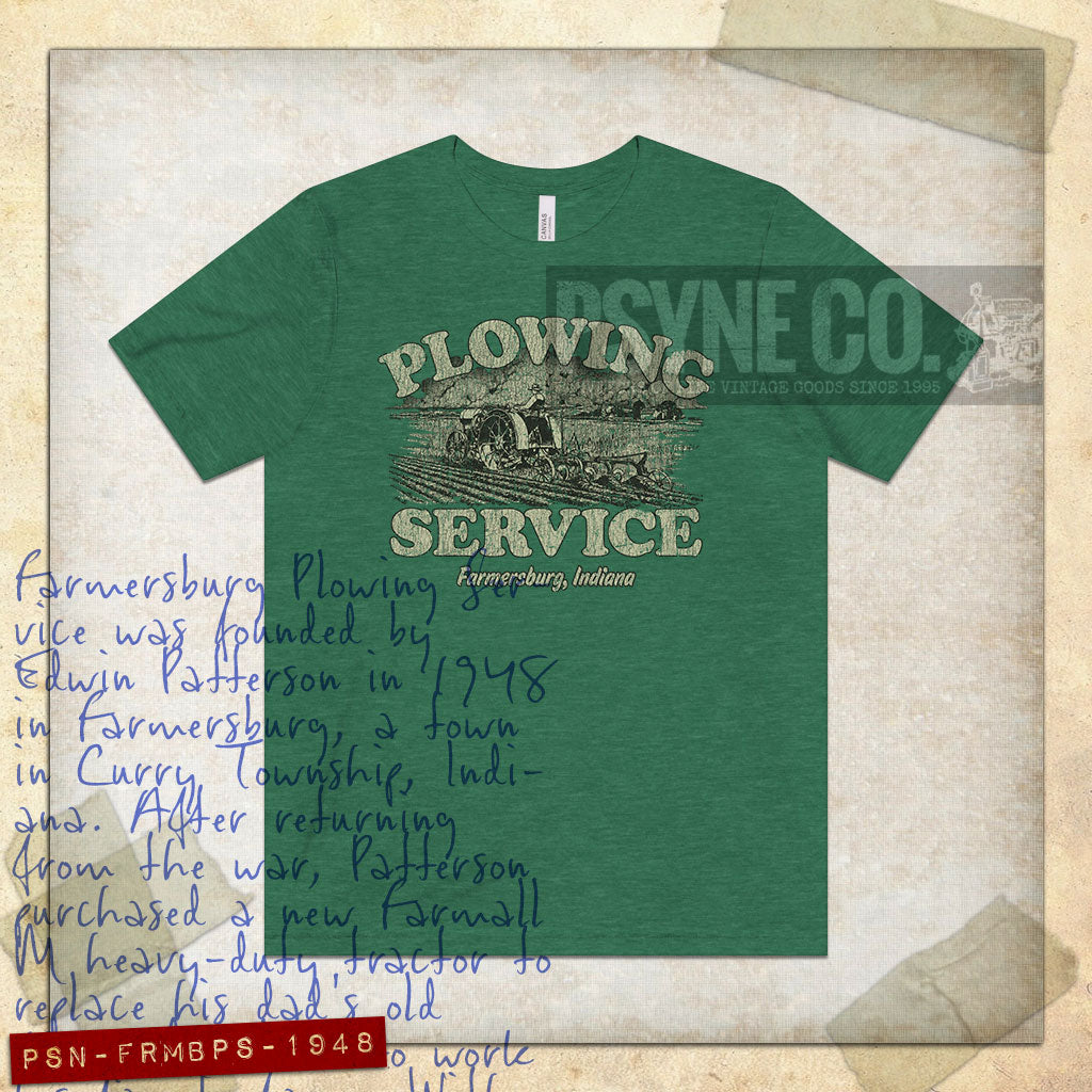 Farmersburg Plowing Service 1948 Vintage Men's T-Shirt