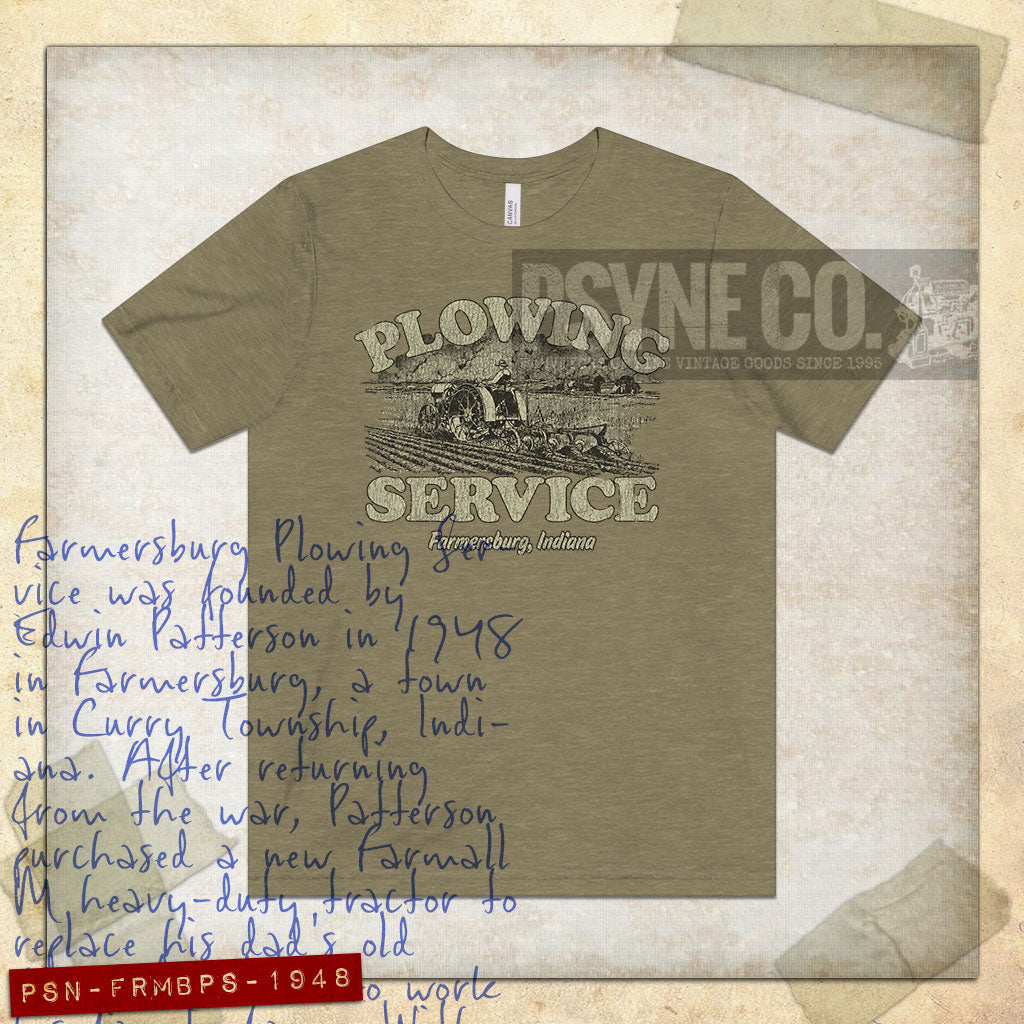 Farmersburg Plowing Service 1948 Vintage Men's T-Shirt