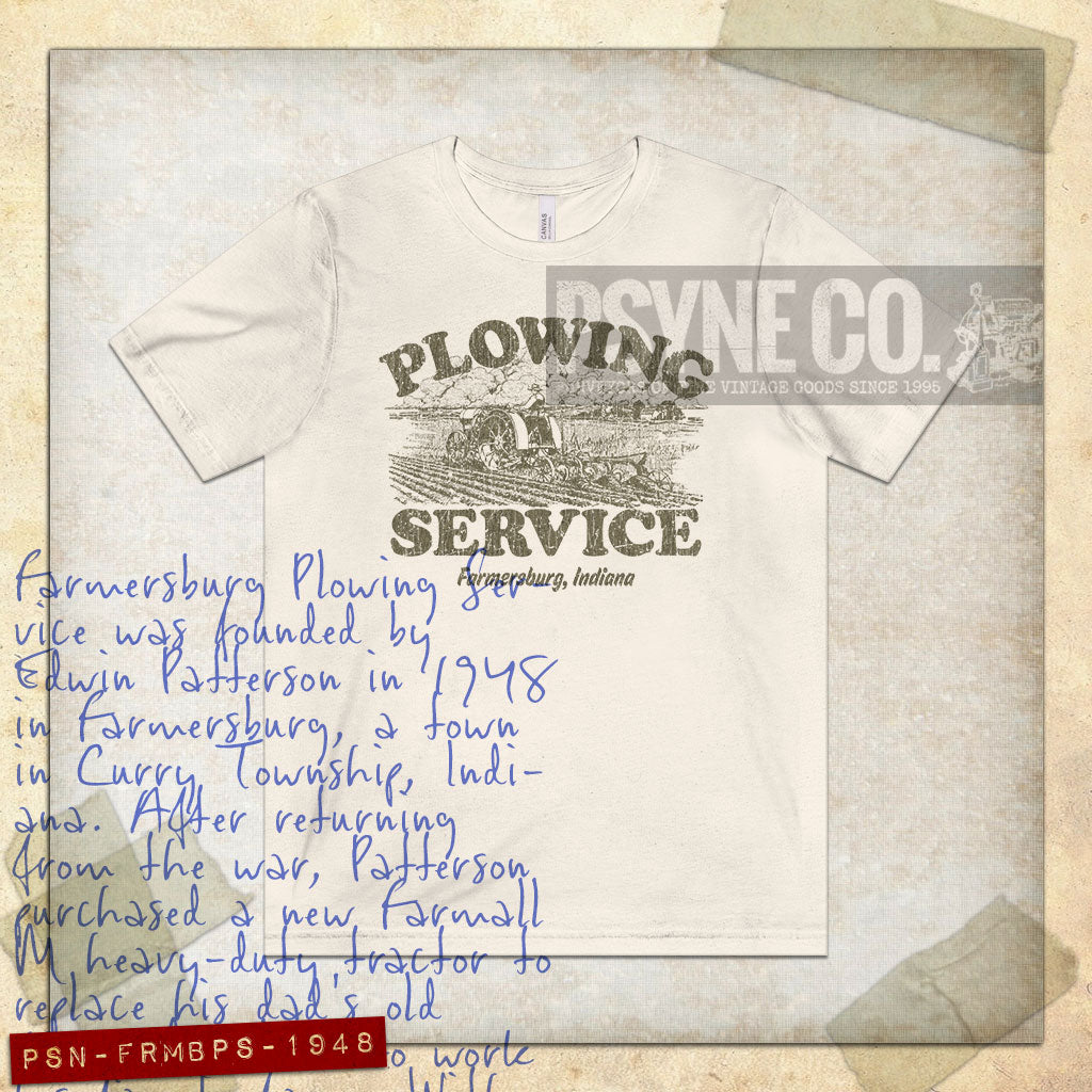 Farmersburg Plowing Service 1948 Vintage Men's T-Shirt