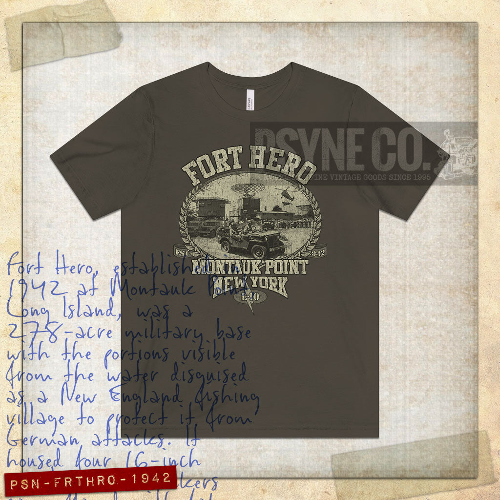 Fort Hero Montauk 1942 Vintage Men's T-Shirt