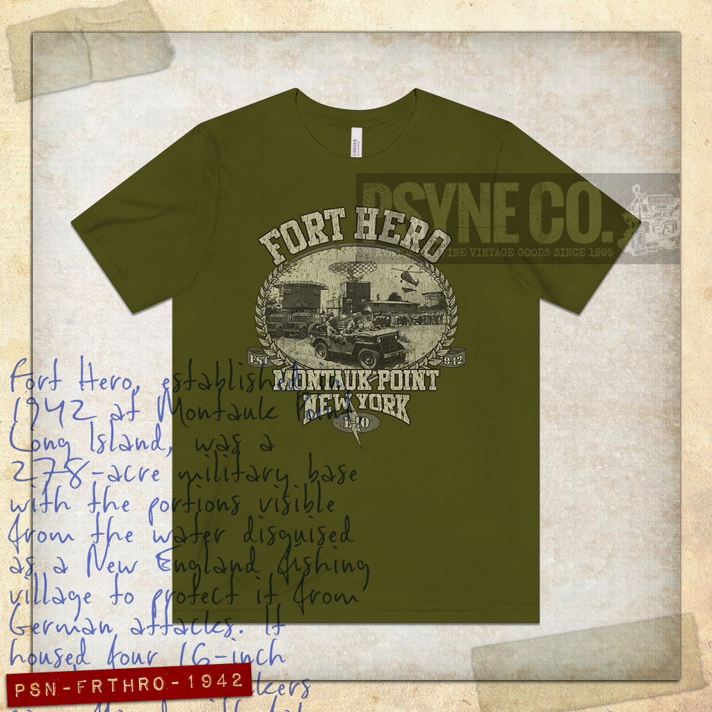 Fort Hero Montauk 1942 Vintage Men's T-Shirt