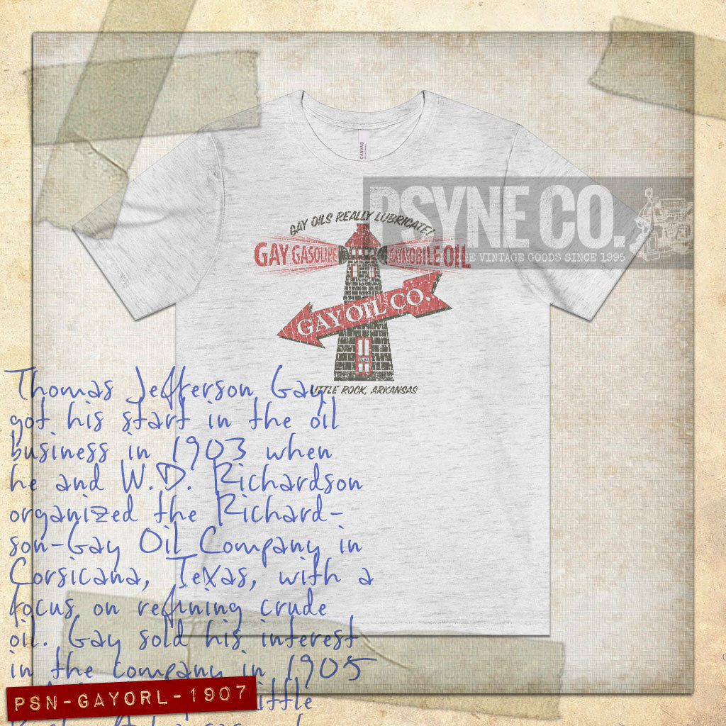 Gay Oils Really Lubricate 1907 Vintage Men's T-Shirt