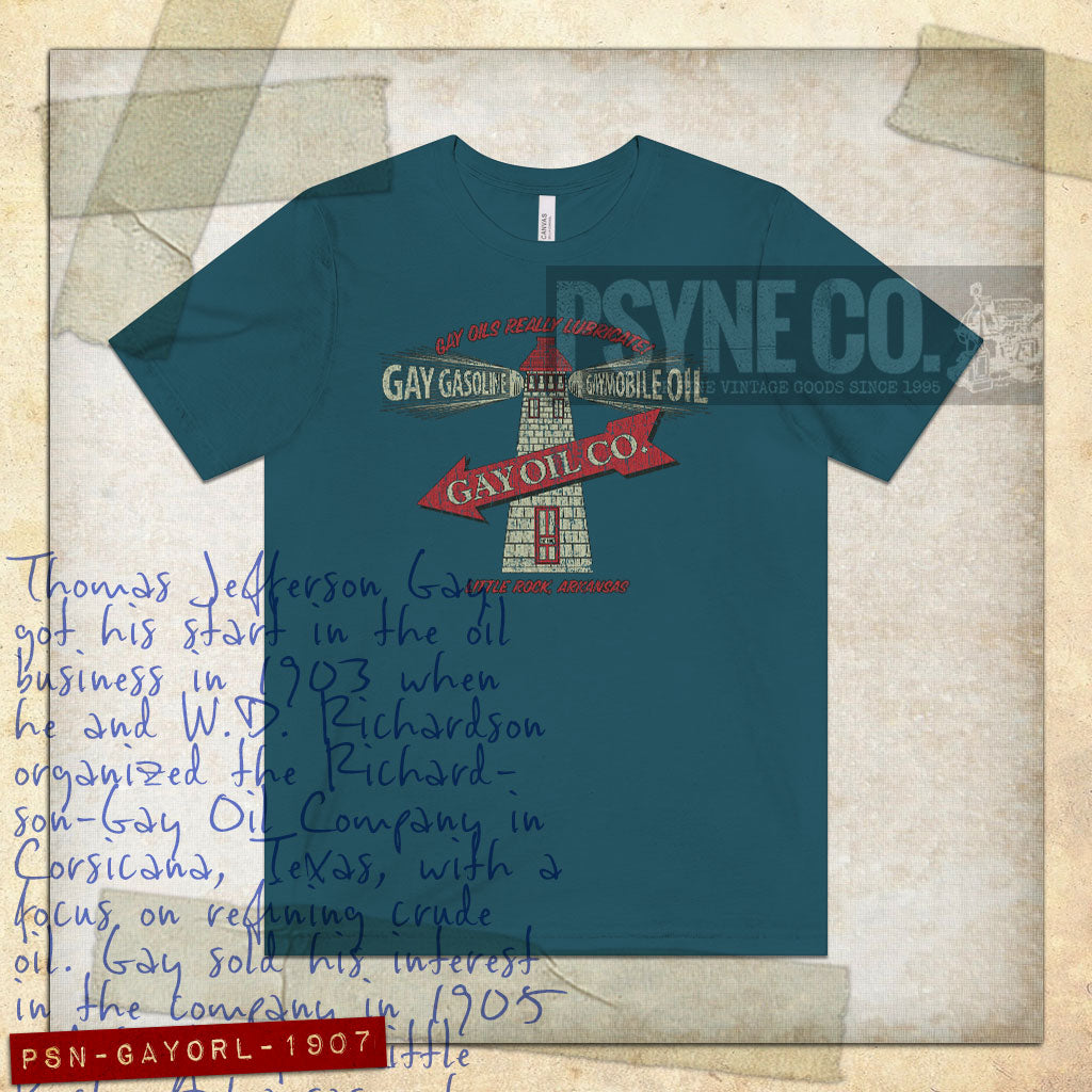 Gay Oils Really Lubricate 1907 Vintage Men's T-Shirt