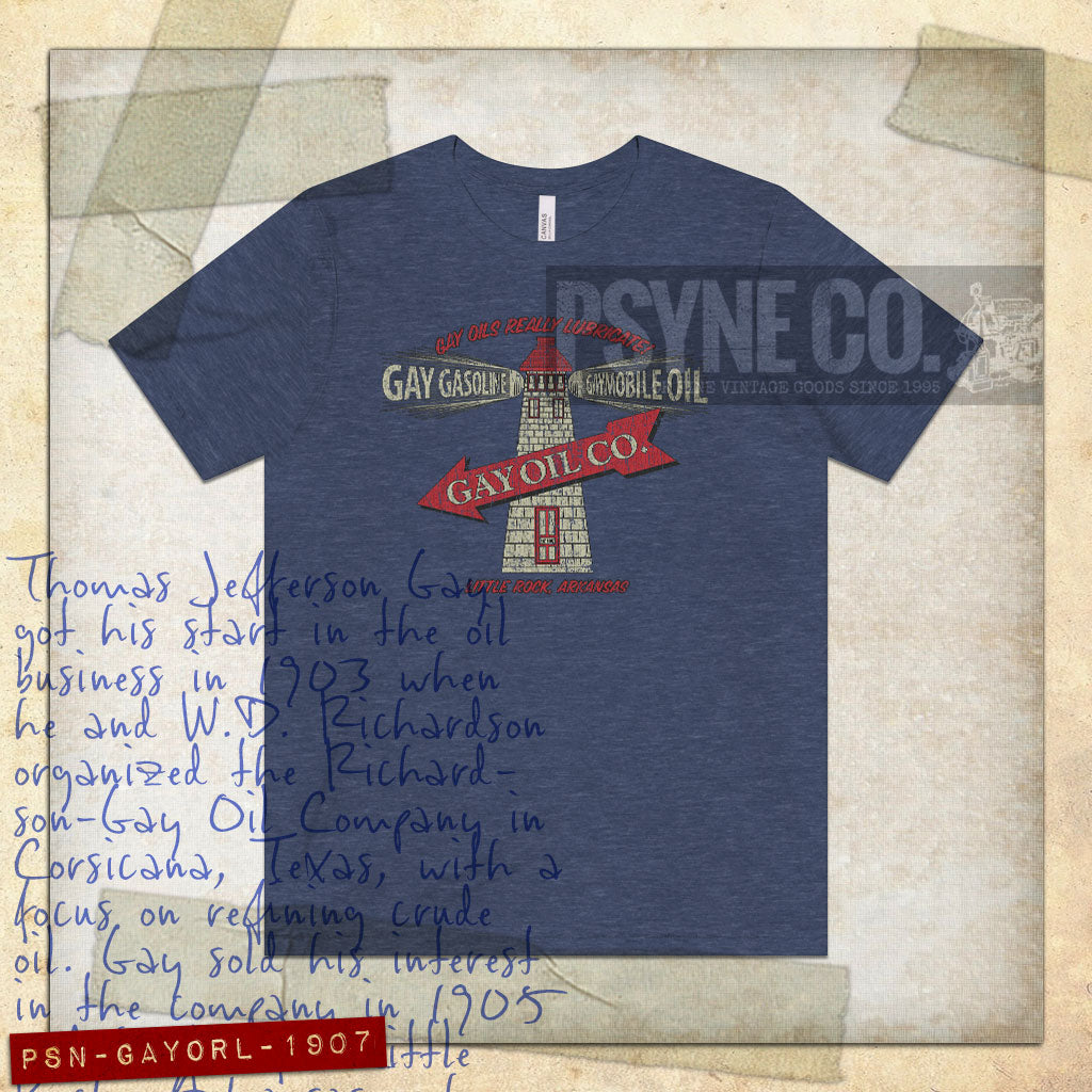 Gay Oils Really Lubricate 1907 Vintage Men's T-Shirt
