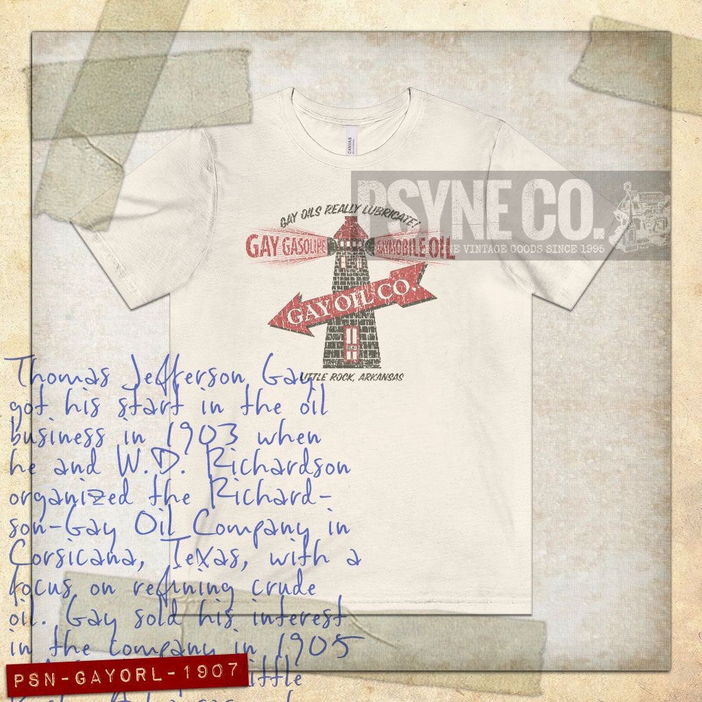 Gay Oils Really Lubricate 1907 Vintage Men's T-Shirt