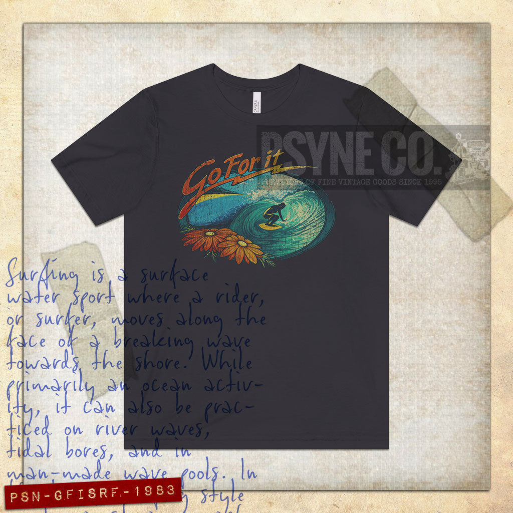 Go For It Surfer 1983 Vintage Men's T-Shirt