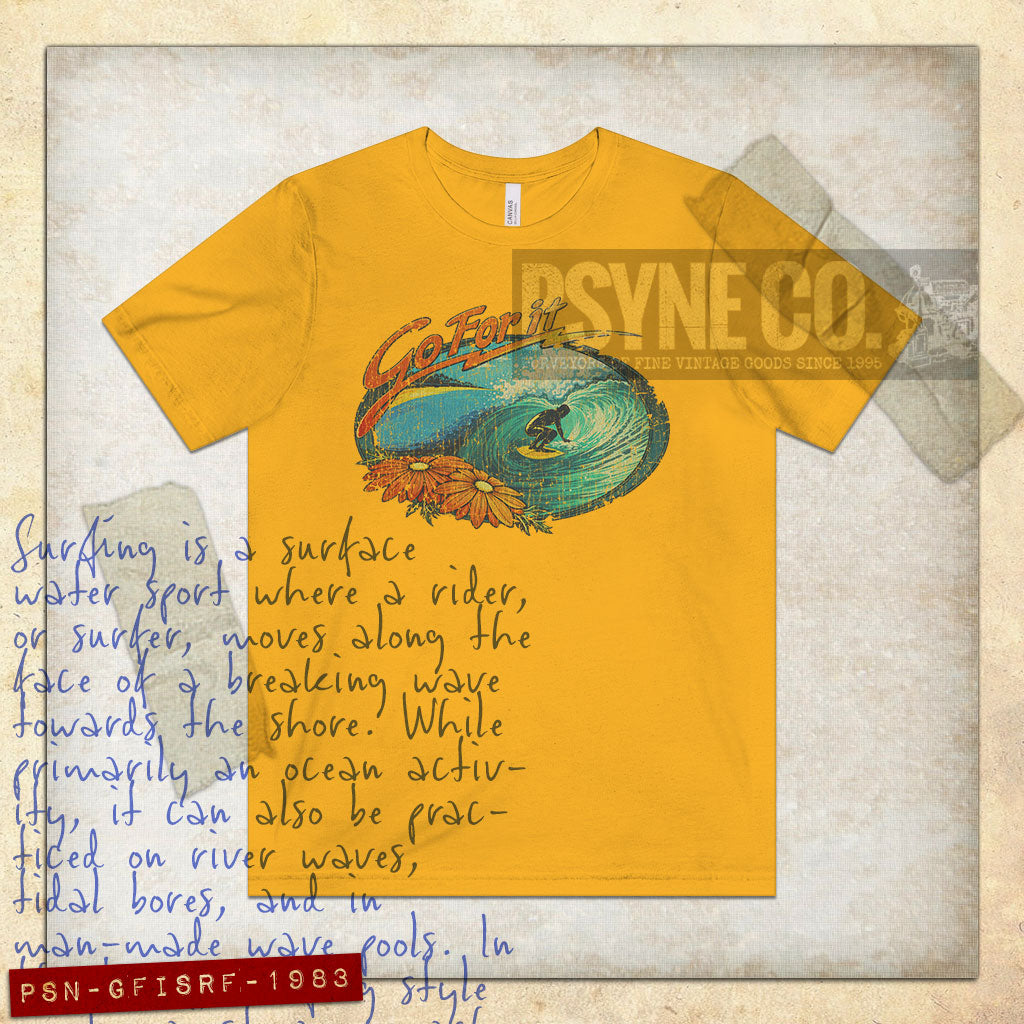 Go For It Surfer 1983 Vintage Men's T-Shirt